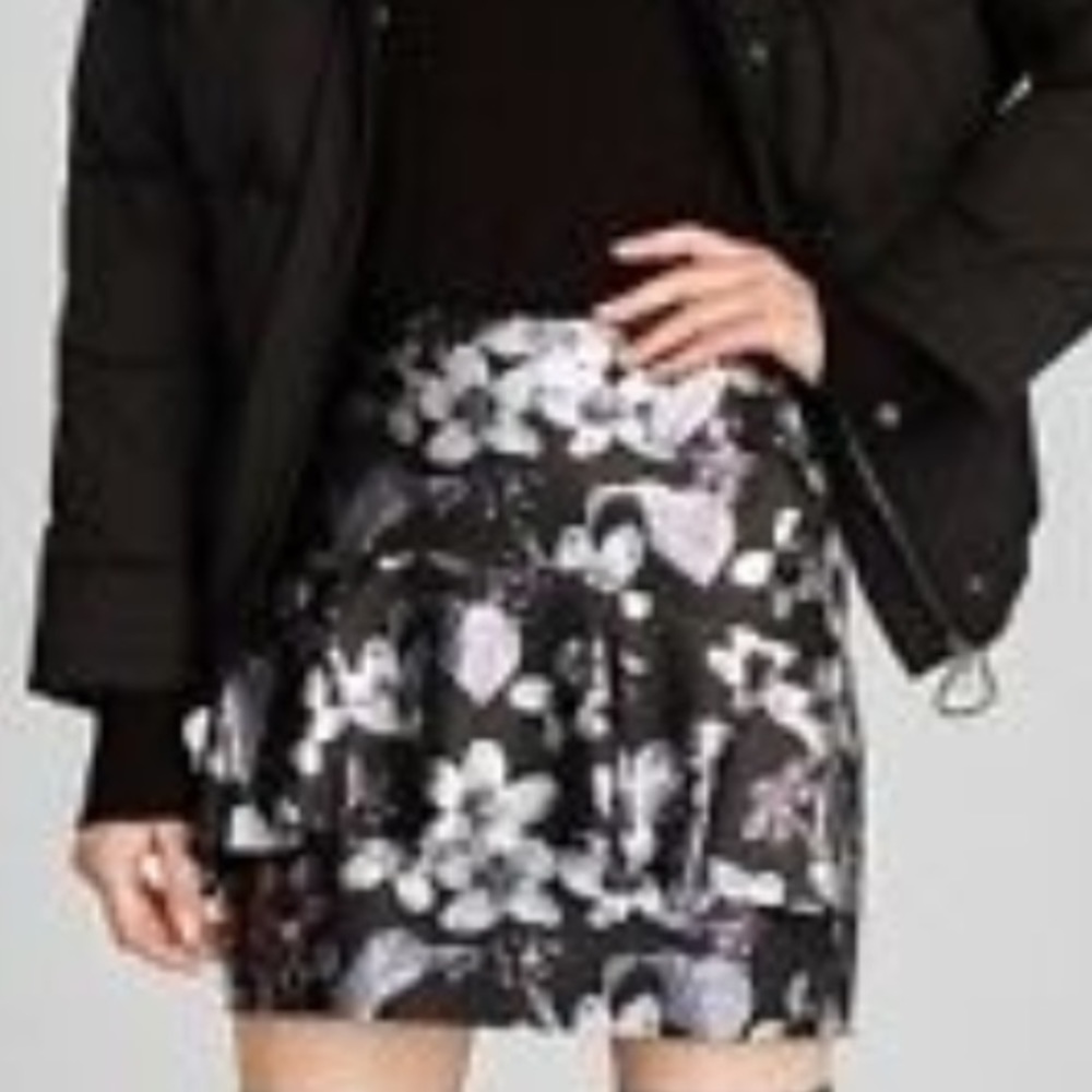 NWOT Metallic Floral Mini